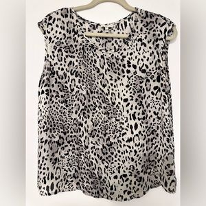 Joie animal print silk blouse M